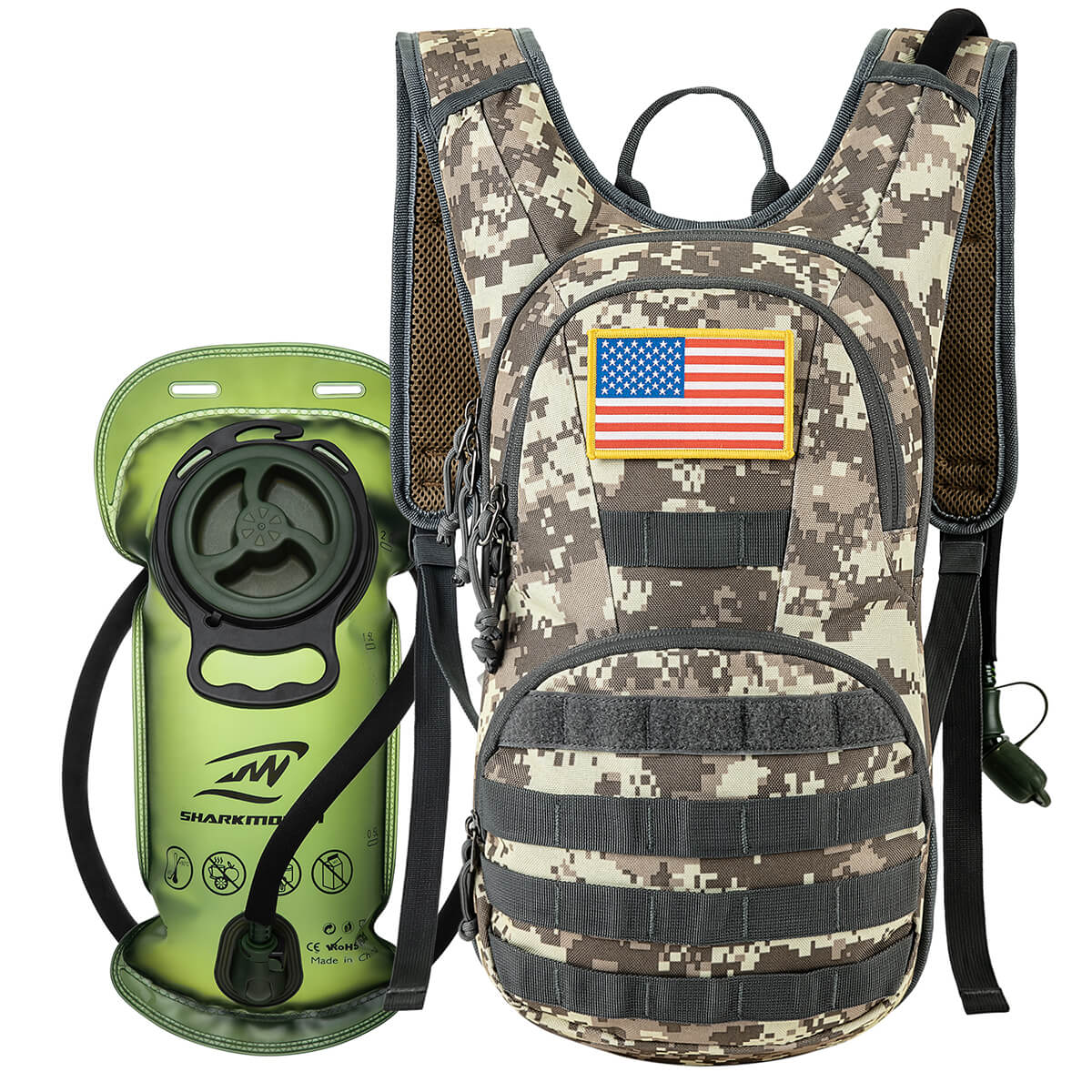  MIRACOL Tactical Military MOLLE Hydration Backpack
