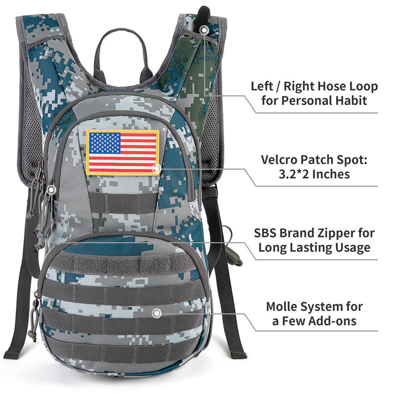 SHARKMOUTH<sup>&reg;</sup> Military Molle Hydration Pack Climing 15L