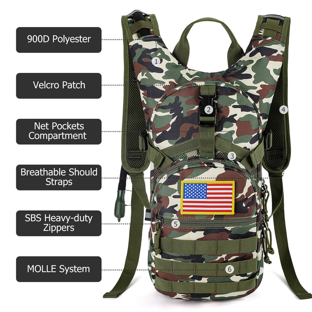 Unigear tactical hydration 2024 pack backpack 900d