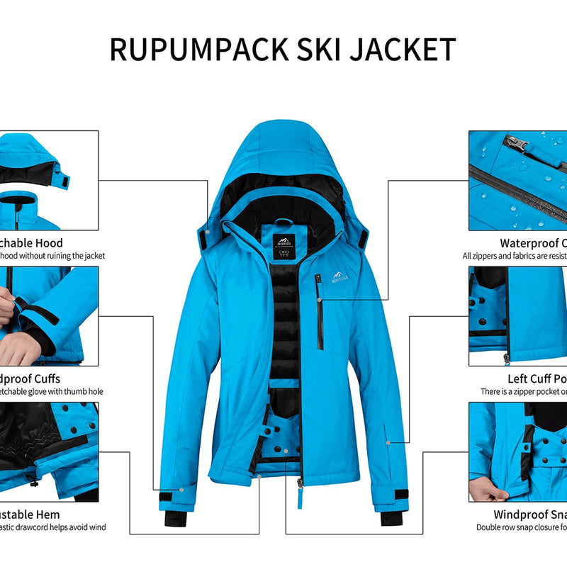 RUPUMPACK<sup>&reg;</sup>  Women's Waterproof Ski Jackets
