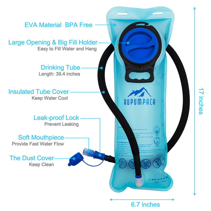 Rupumpack<sup>&reg;</sup> Water Bladder Hydration Pack 2.5L Blue